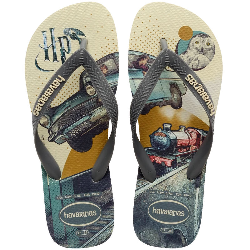 Chinelo Havaianas Harry Potter Bege Palha / 37/38