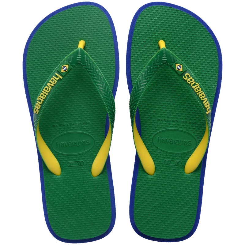 Chinelo Havaianas Brasil Twist Verde Patria / 39/40 - Havaianas