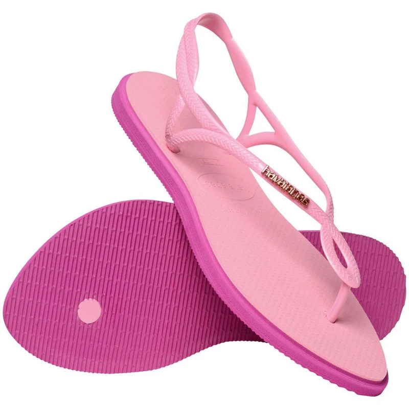 Rasteirinha Havaianas Luna Point Rosa Glow / 33/34