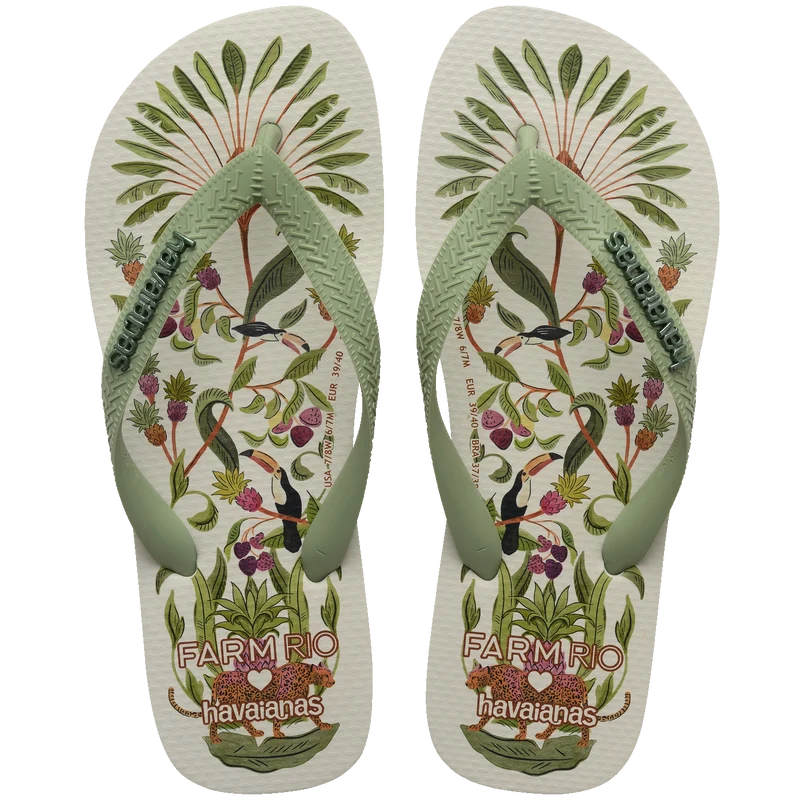 Chinelo Havaianas Farm Floresta Doce Smoke Green / 43/44