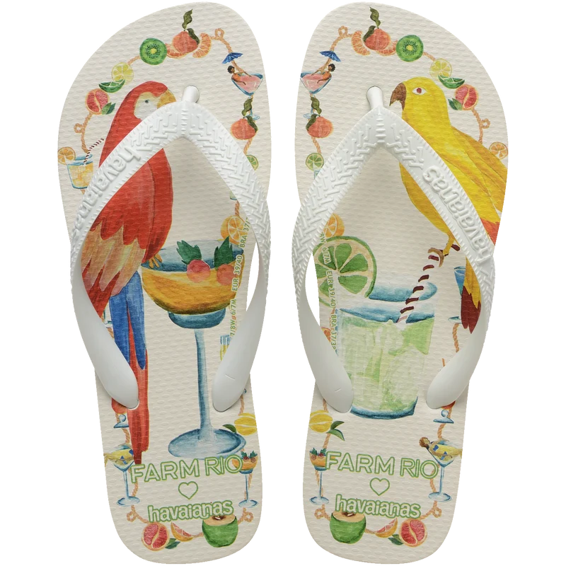 Chinelo Havaianas Farm Coquetel BRANCO / 37/38 - Havaianas