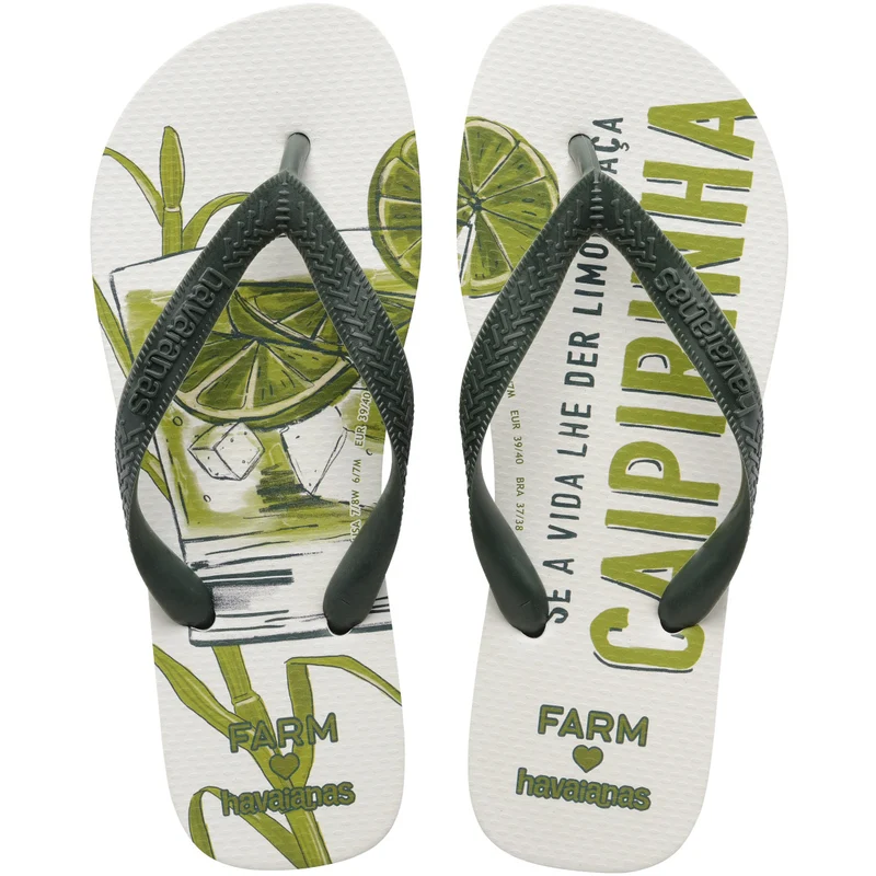 Chinelo Havaianas Farm Caipirinha Verde Olive / 43/44 - Havaianas