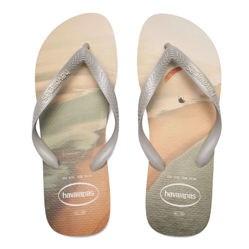 Chinelo Masculino Havaianas Top Surfer Casual Bege/Marrom - 37 - Havaianas