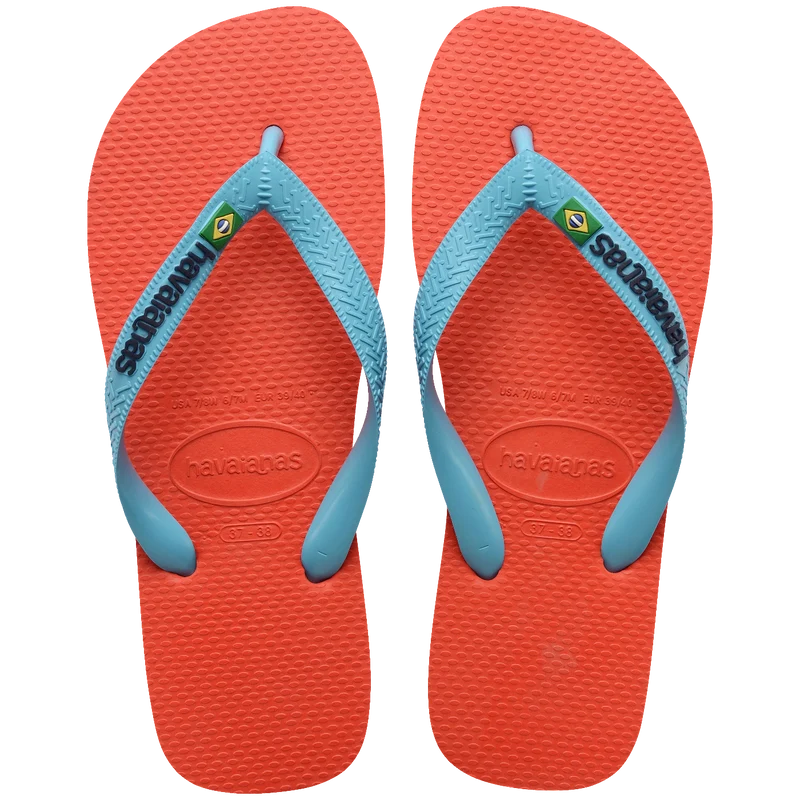 Chinelo Havaianas Brasil Logo Vermelho Frevo / 37/38 - Havaianas
