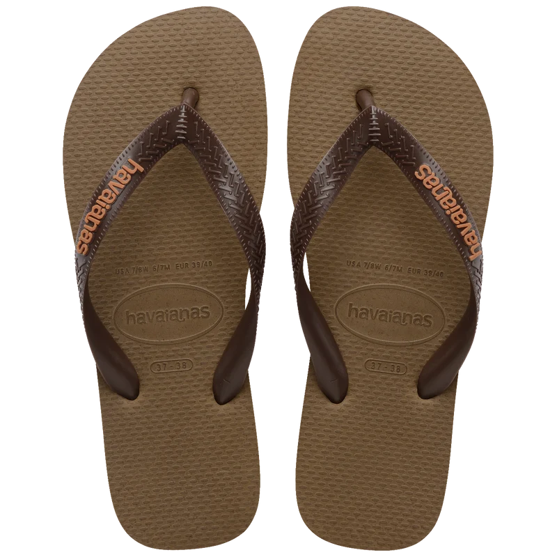 Chinelo Havaianas Top Logo Pop Up VERDE MARRON / 37/38 - Havaianas