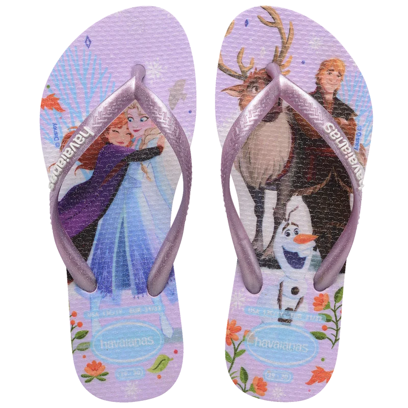 Chinelo Havaianas Infantil Slim Princesas Frozen ROXO / 33/34 - Havaianas