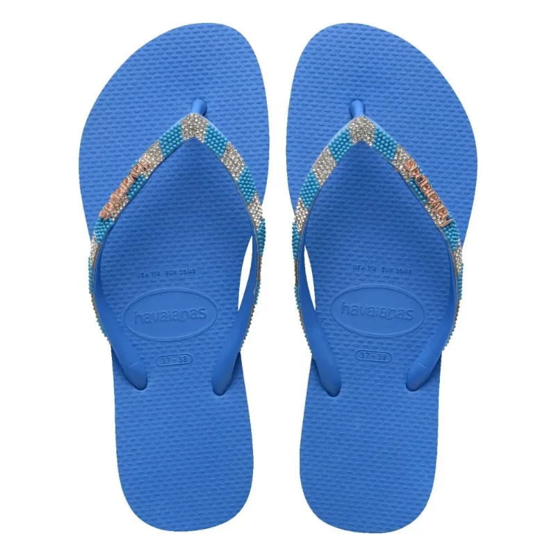 Chinelo Havaianas Slim Feminino Azul Brilhante Casual 41
