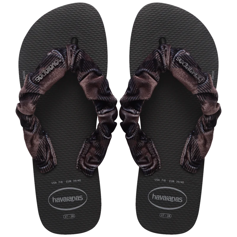 Chinelo Havaianas Top Scrunchie Preto / 33/34 - Havaianas