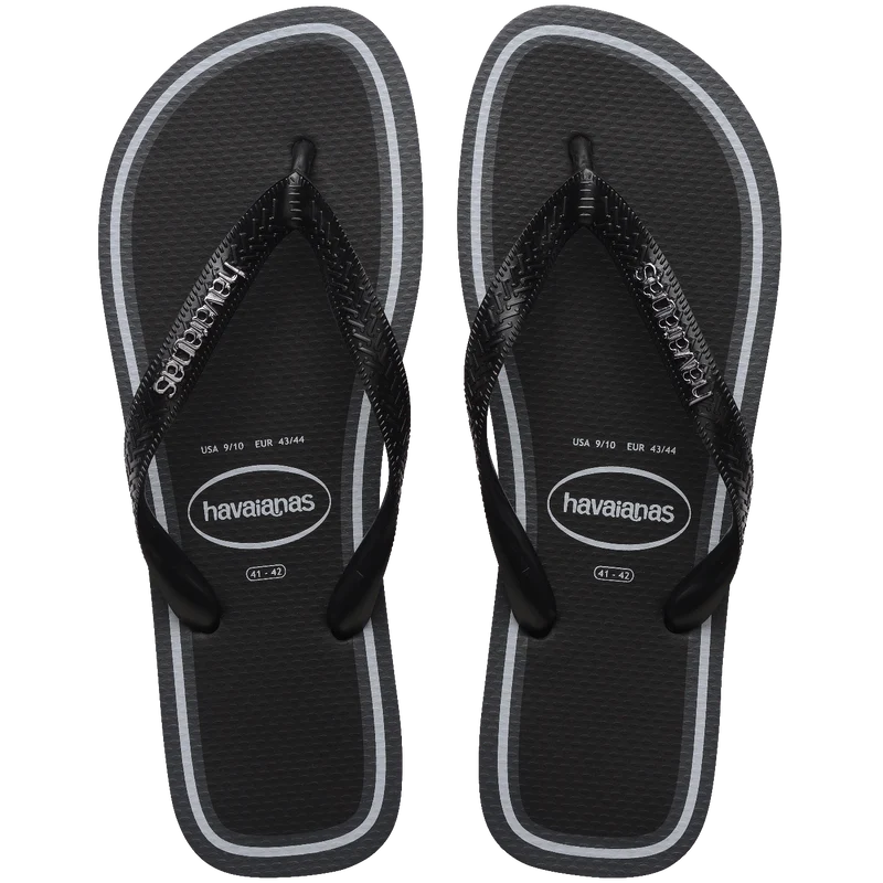 Chinelo Havaianas Top Metrópole Preto/Novo Grafite / 39/40 - Havaianas
