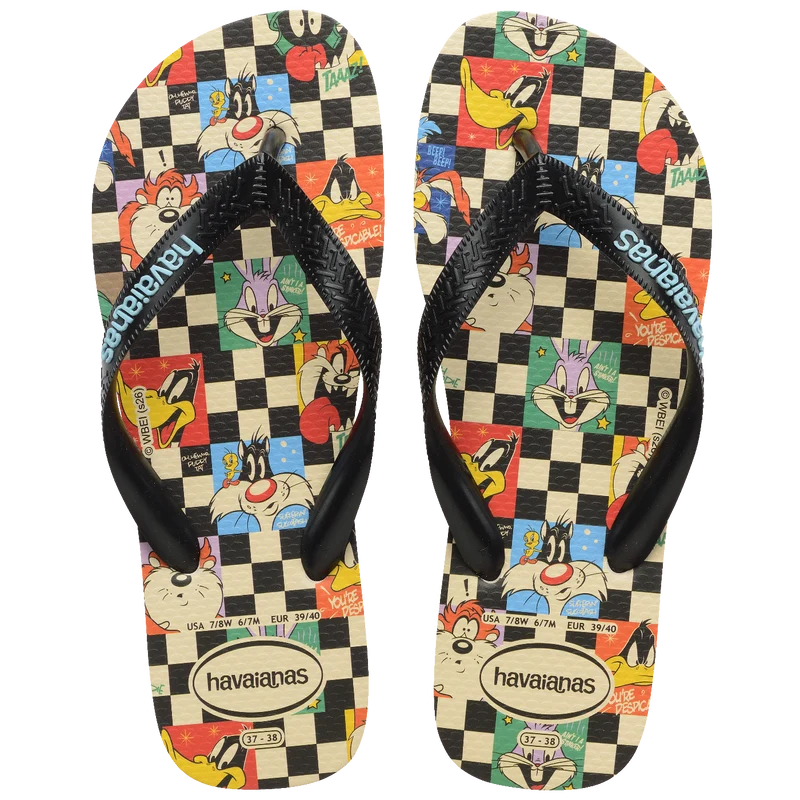 Chinelo Havaianas Top Clássicos Warner Looney Tunes BEGE / 37/38 - Havaianas