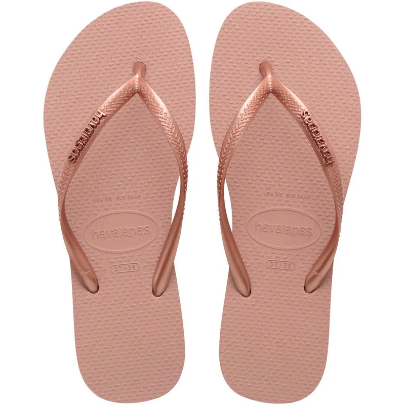 Chinelo Havaianas Slim Logo Metallic Rosa Crocus / 41/42 - Havaianas