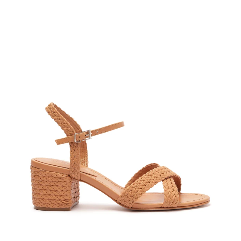 Karima Block Atanado Leather Sandal 6.5 / Honey Peach / Atanado Leather