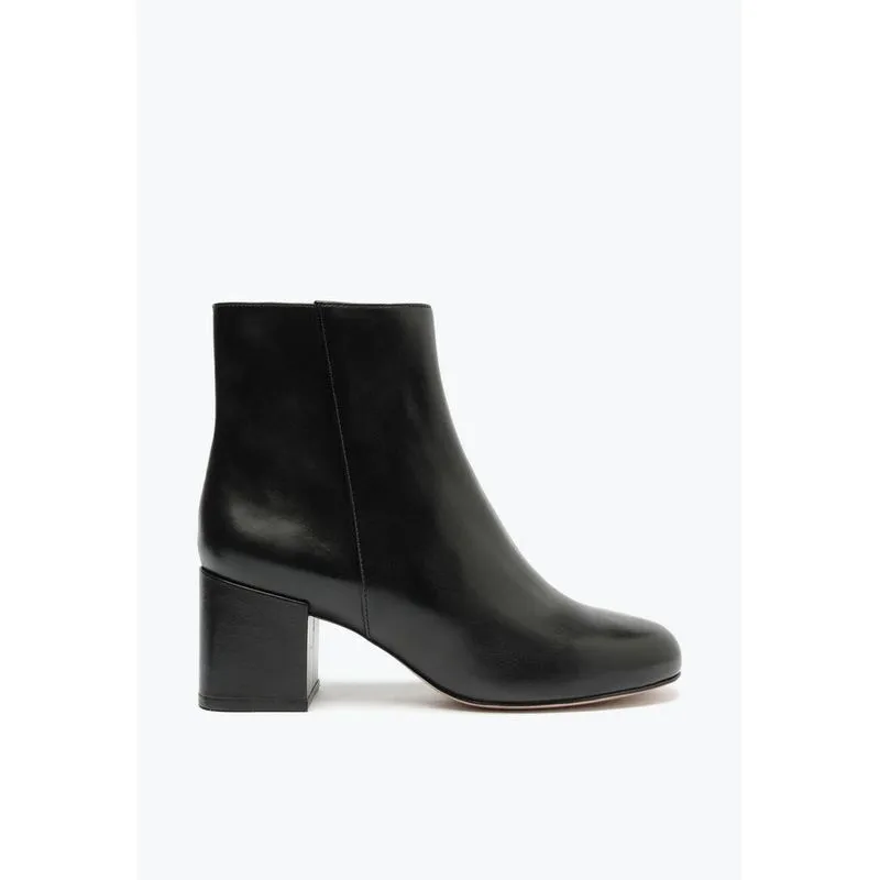 Bota Feminina Cano Baixo Ziper Lateral Bico Redondo Schutz Preto