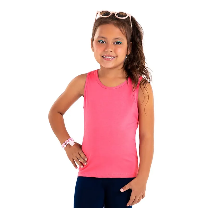 Regata Básica Infantil Feminina Rovi Kids Rosa 6