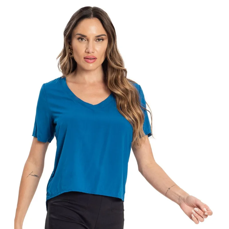 Blusa Feminina Viscose Endless Azul G