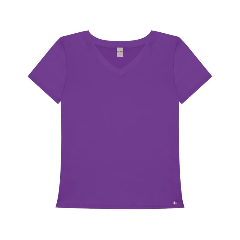 Blusa Feminina Malha Delicate Básica Rovitex Roxo P