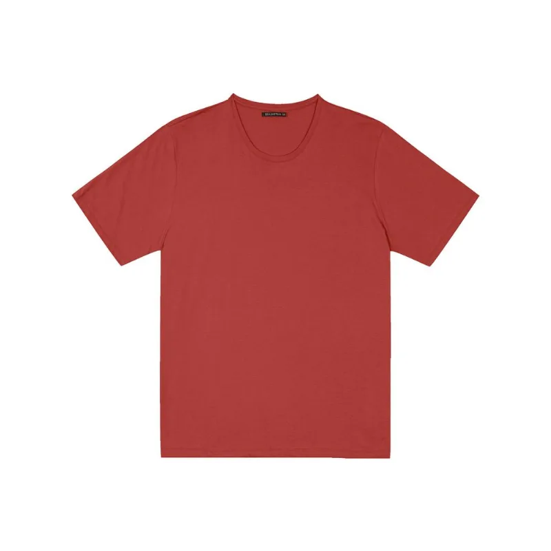 Camiseta Masculina Plus Size Meia Malha Diametro Marrom Plus G3