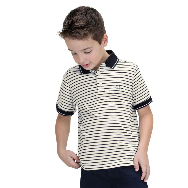 Polo Infantil Masculina Listrada Trick Nick Bege 8