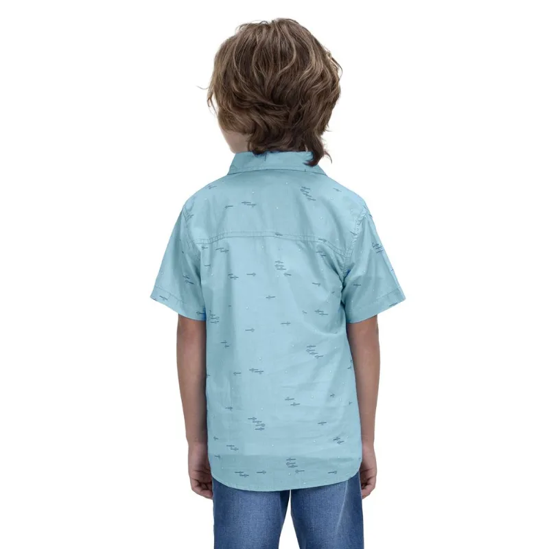 Camisa Infantil Masculina Estampada Trick Nick Azul 8