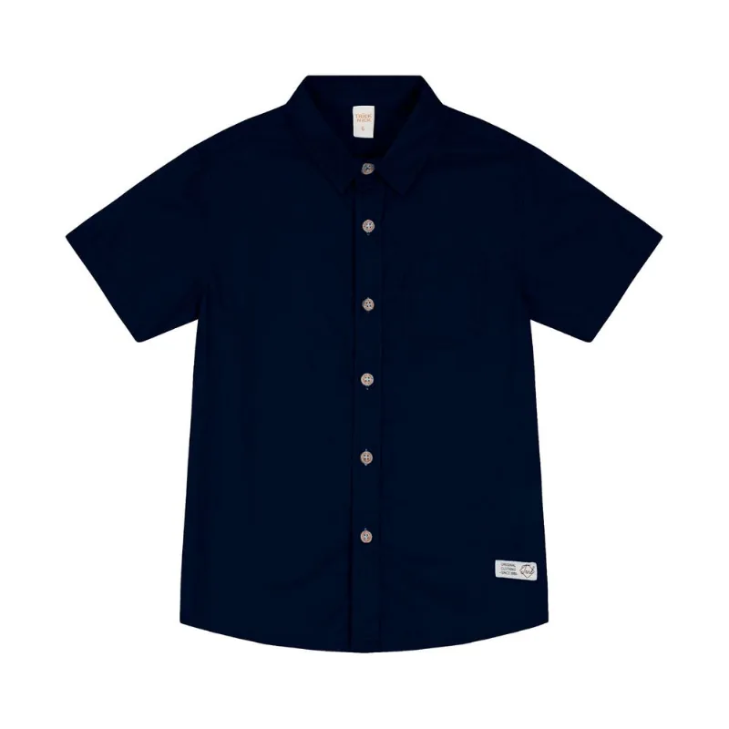 Camisa Infantil Masculina Em Popeline Trick Nick Azul 10