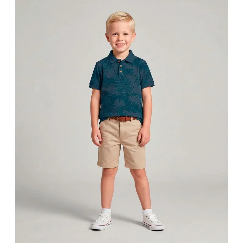 Polo Infantil Em Cotton Trick Nick Azul 3