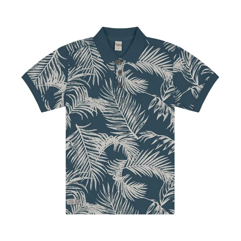 Camisa Polo Infantil Em Cotton Trick Nick Azul 8