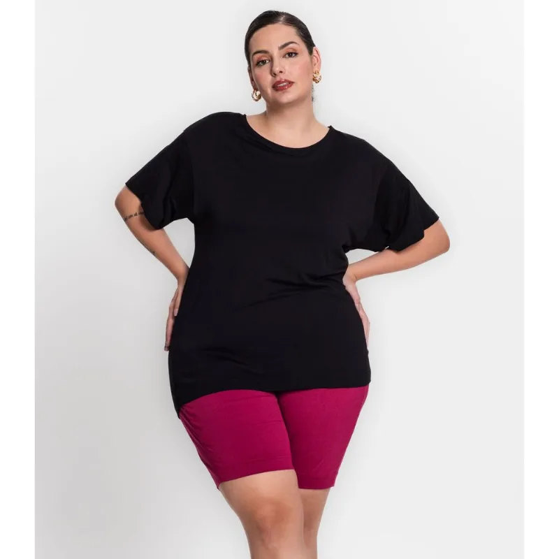 Bermuda Plus Size Em Bengaline Secret Glam Rosa Plus G2
