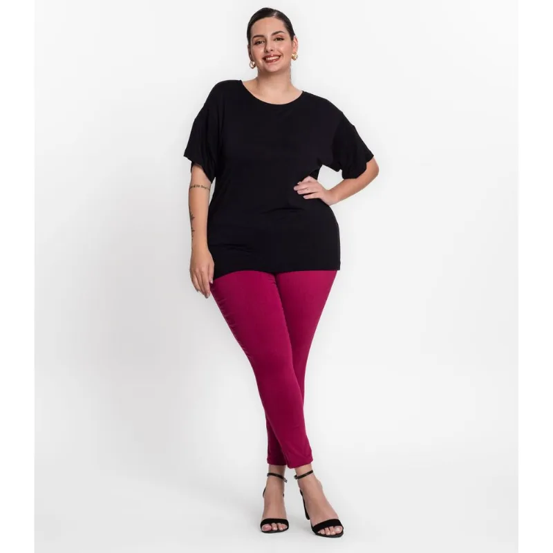 Legging Feminina Plus Size Bengaline Secret Glam Rosa Plus G3