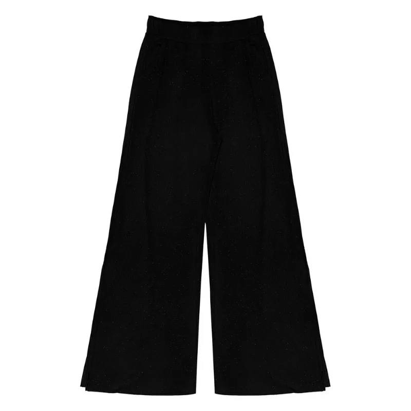Calça Juvenil Feminina Em Ribana Canelada Minty Preto 12