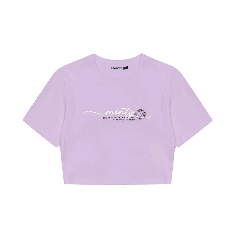 Blusa Juvenil Feminia Ribana Canelada Minty Roxo 16