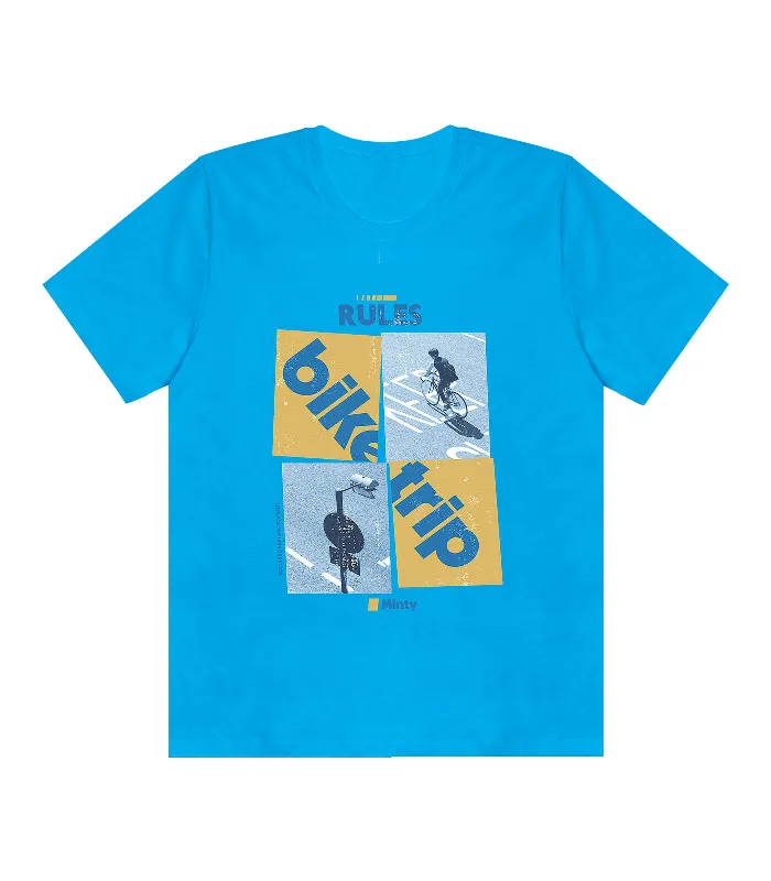 Camiseta Juvenil Masculina Meia Malha Minty Azul 14