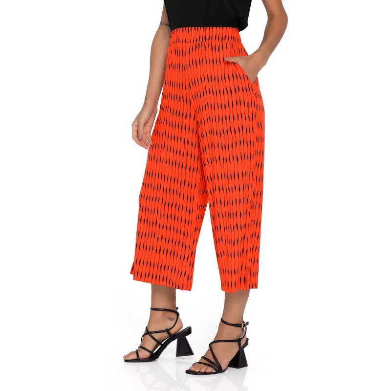 Calça Pantacour Com Fenda Lateral Rovitex Vermelho M