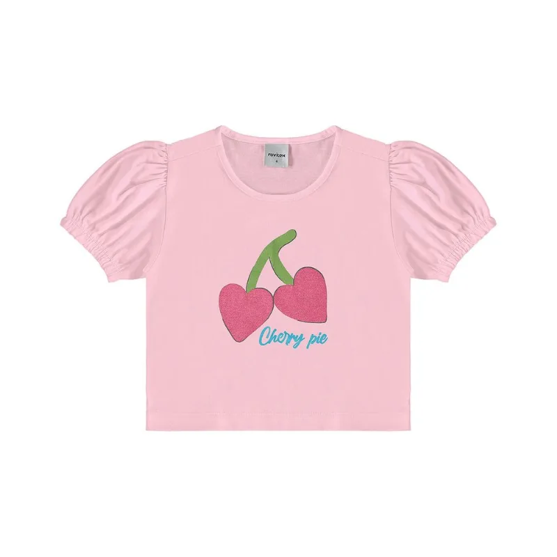 Blusa Infantil Feminina Cherry Rovi Kids Rosa 8