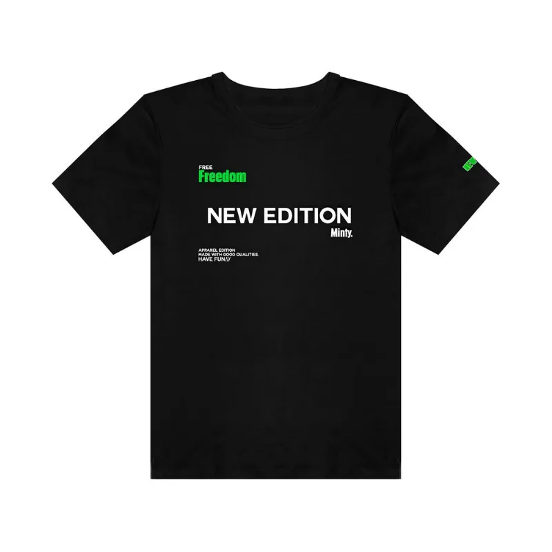 Camiseta Juvenil Masculina New Edition Minty Preto 14