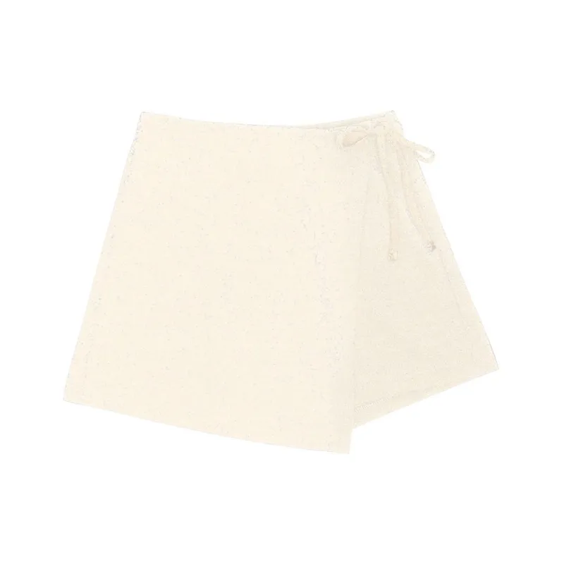Shorts Saia Juvenil Feminino Em Lurex Minty Bege 16