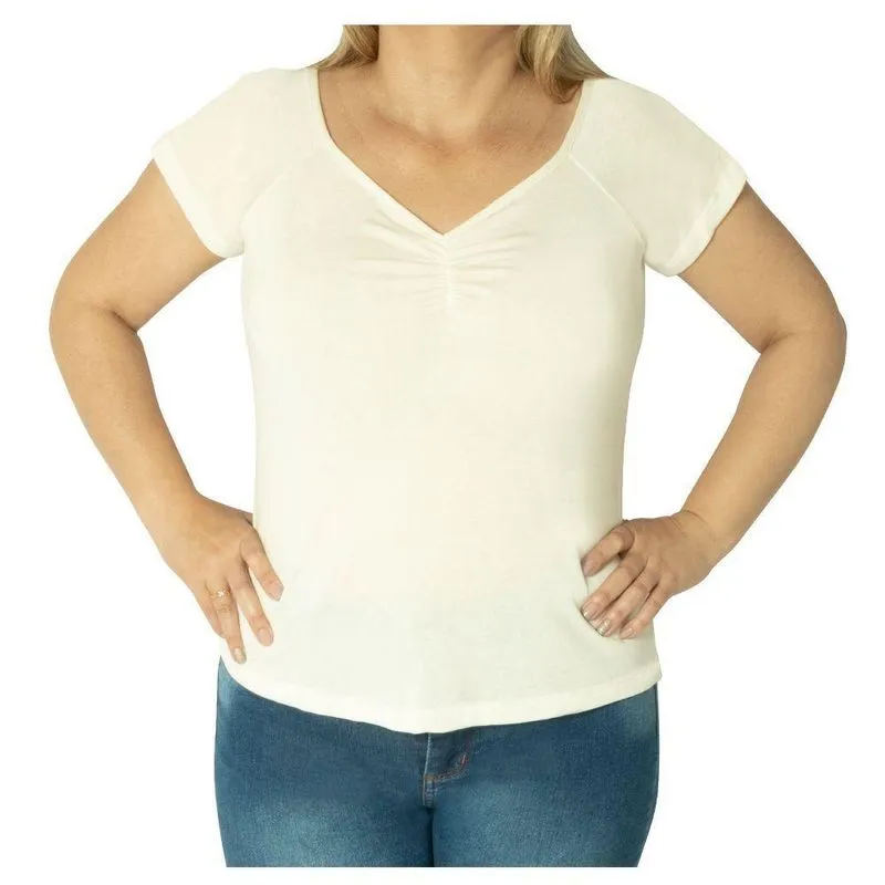Blusa Básica Rovitex 61662-RV23 M / Creme