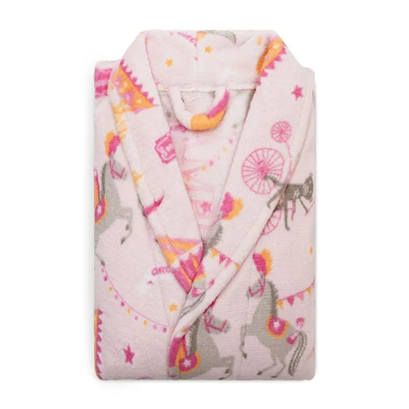 Roupão Infantil Microfibra Estampado Camesa Rosa G