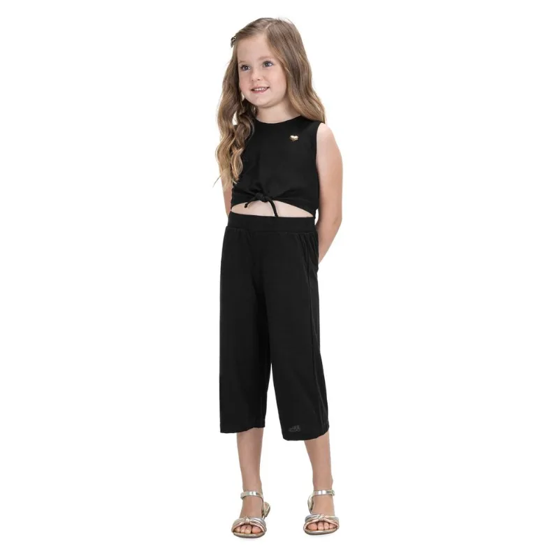 Conjunto Regata Cropped Com Pantacour Trick Nick Preto 4