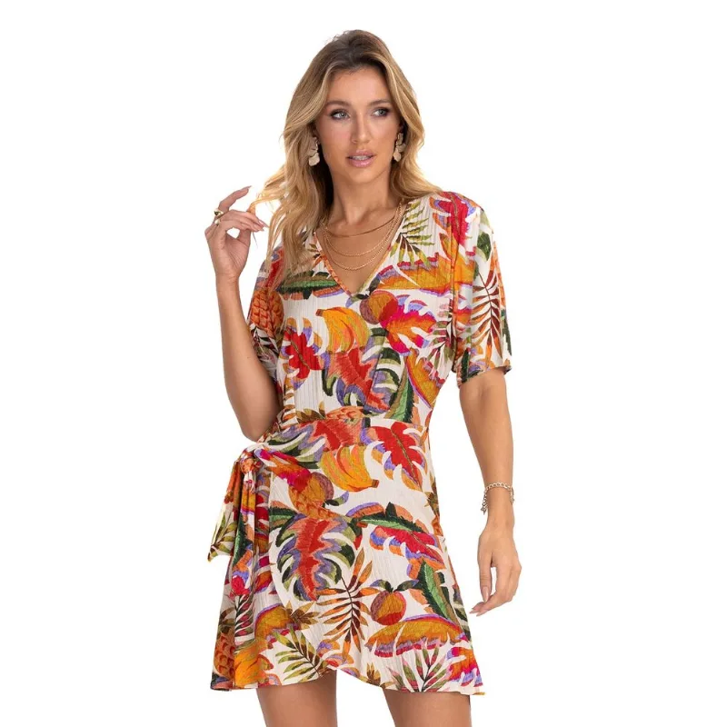 Vestido Feminino Em Ribana Canelada Endless Bege G
