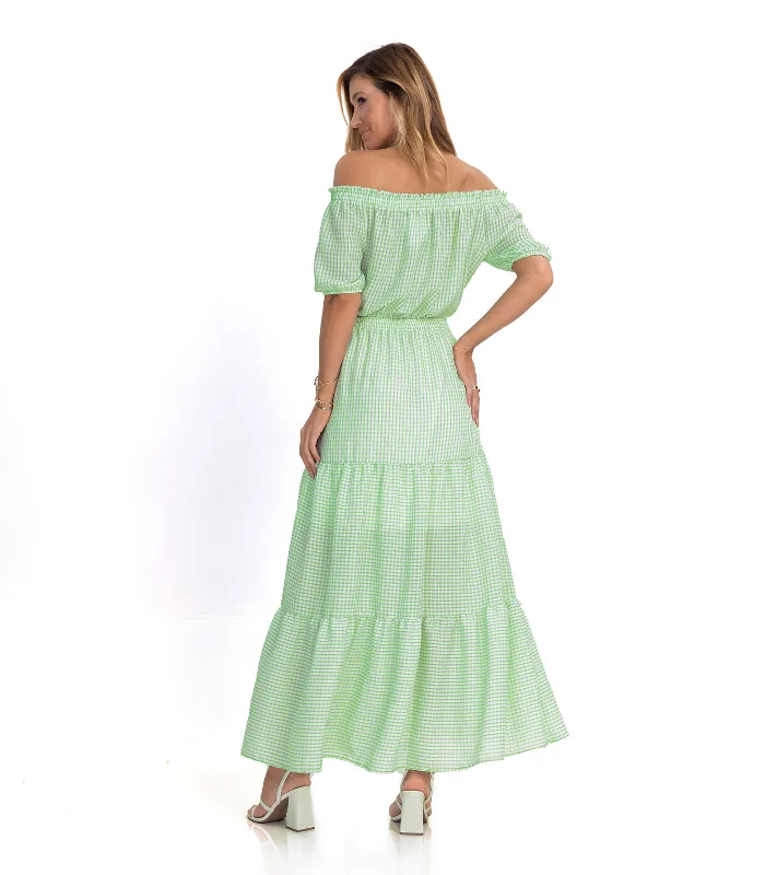 Vestido Longo Em Air Flow Endless Verde M