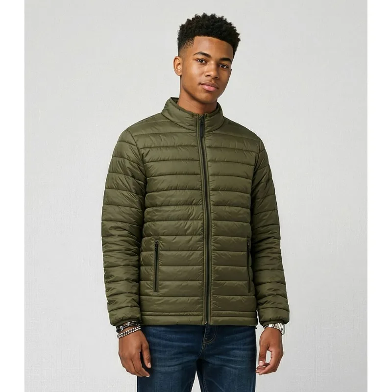 Jaqueta Puffer Juvenil Microfibra Masculina Minty Verde 14