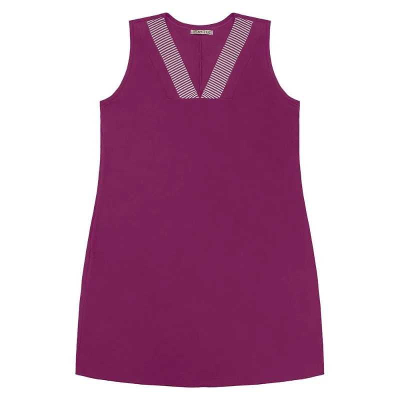 Vestido Plus Size Em Molecotton Secret Glam Roxo Plus G2