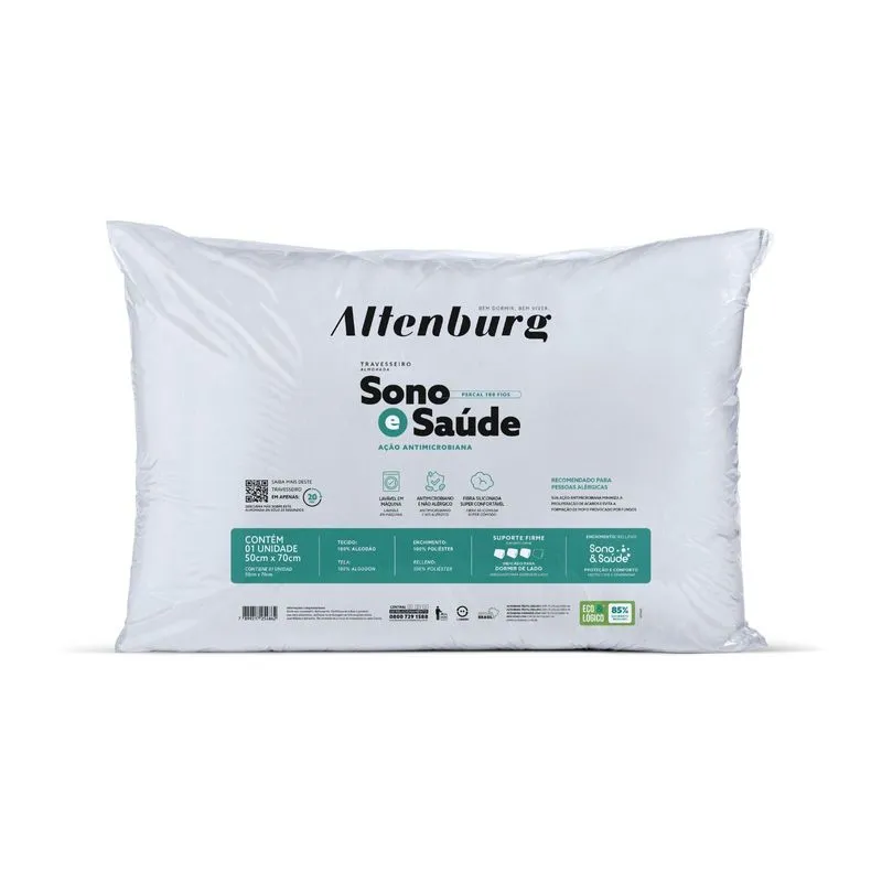 Travesseiro Sono e Saúde Antimicrobiana Altenburg Branco UN
