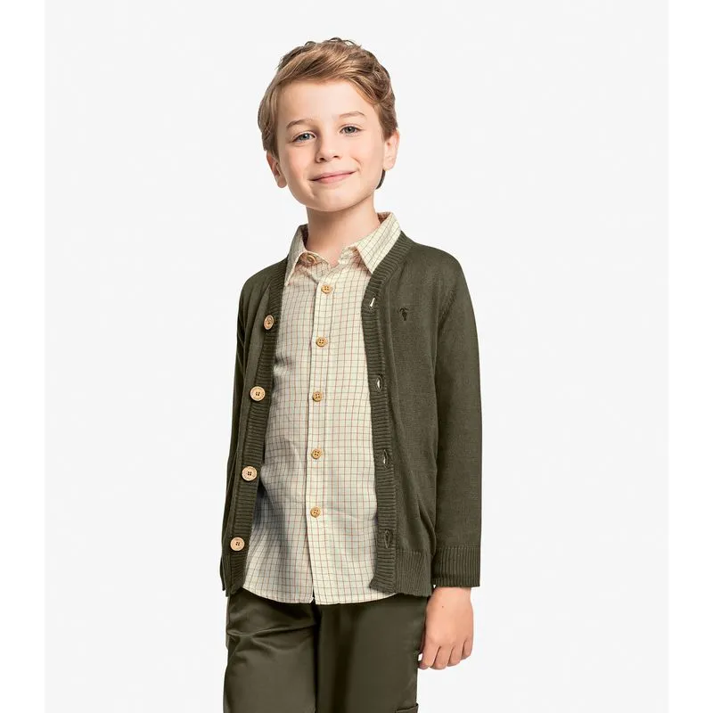 Suéter Infantil Masculino Tricot Trick Nick Verde 1