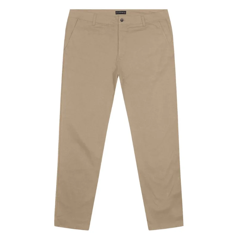 Calça Masculina Plus Size Sarja Twill Diametro Marrom Plus 52