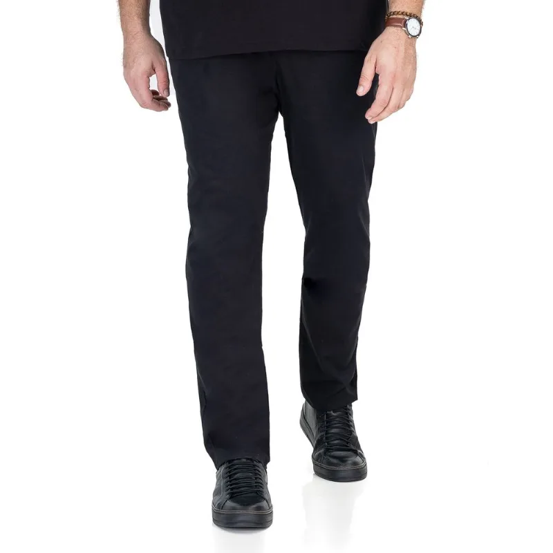 Calça Masculina Plus Size Sarja Twill Diametro Preto Plus 52