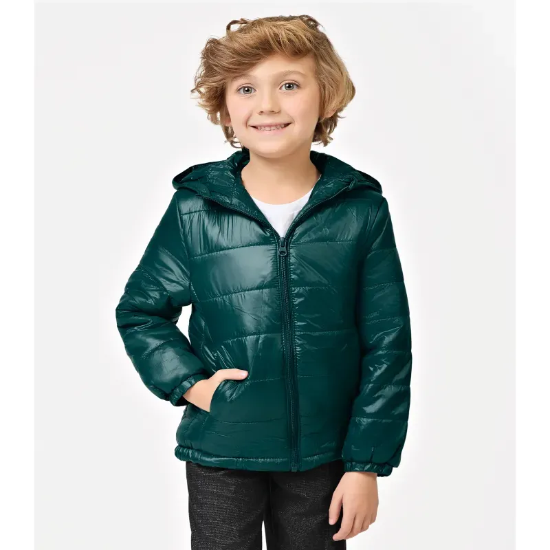 Jaqueta Puffer Infantil Trick Nick Verde 1