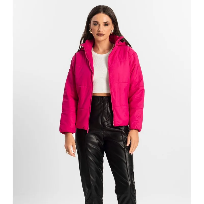 Jaqueta Feminina Com Capuz Endless Rosa GG