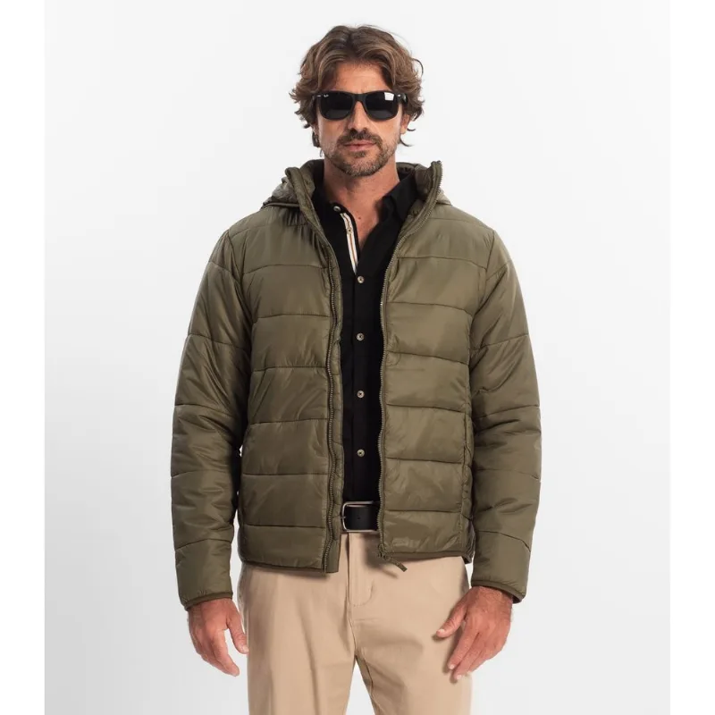 Jaqueta Microfibra Com Capuz Masculina Diametro Verde M