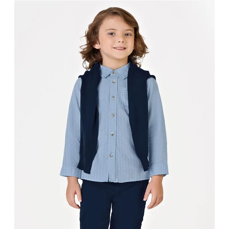 Camisa Infantil Manga Longa Trick Nick Azul 10